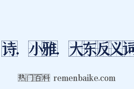 诗．小雅．大东反义词是什么意思的图片